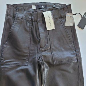 Kloth Black Coated Reese Utility Pant 